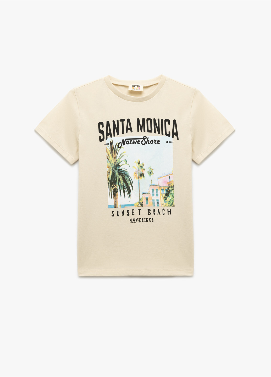 Бежева літня футболка KOTON