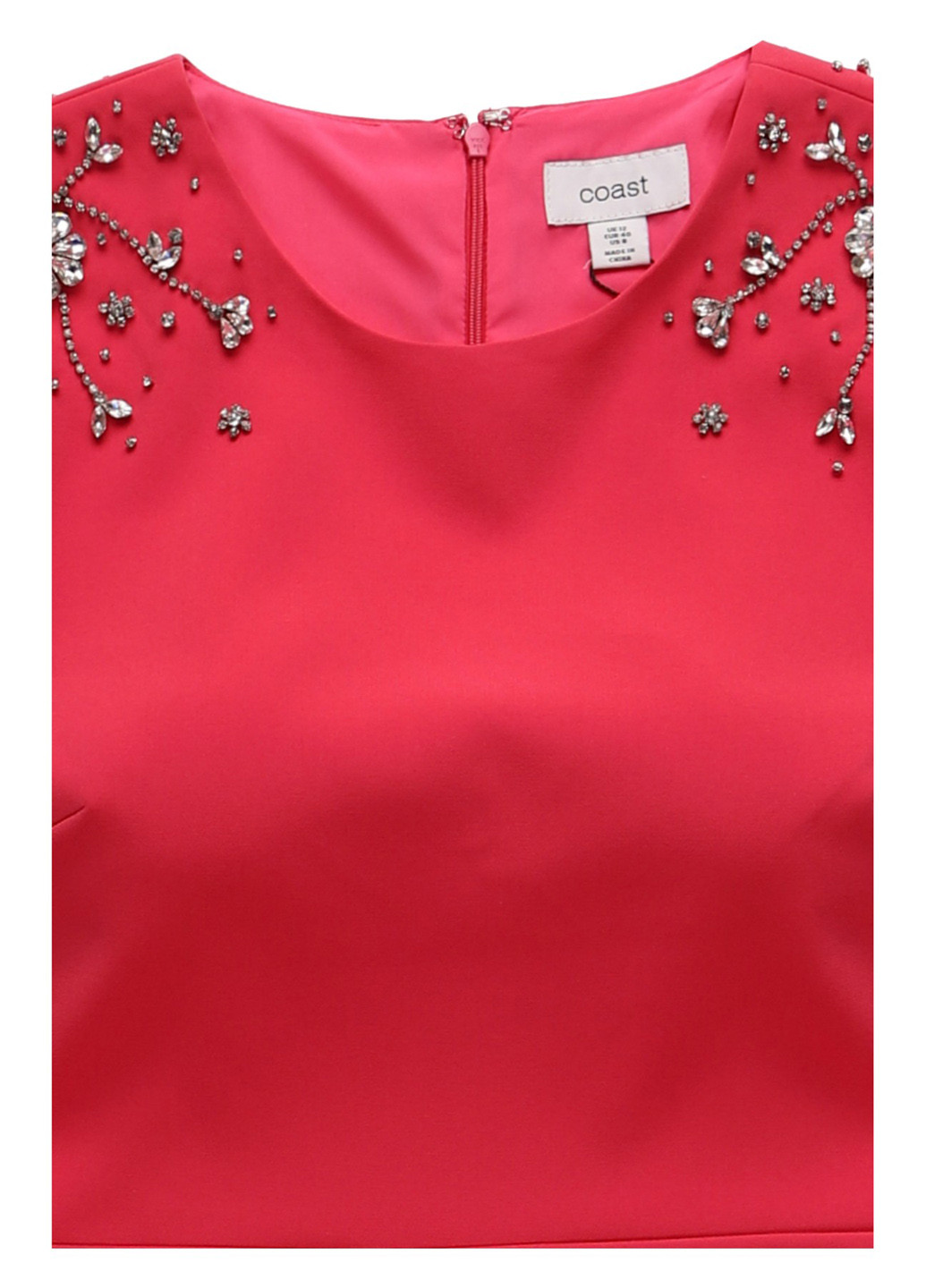 Темно-розовое коктейльное, кэжуал платье силуэтная Coast однотонное