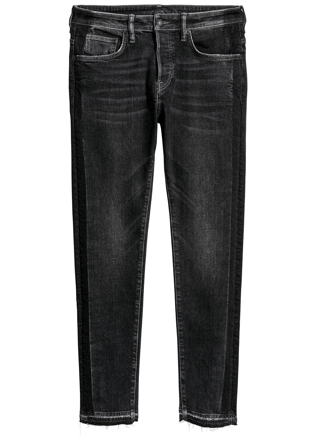 Джинси H&M завужені однотонні темно-сірі джинсові