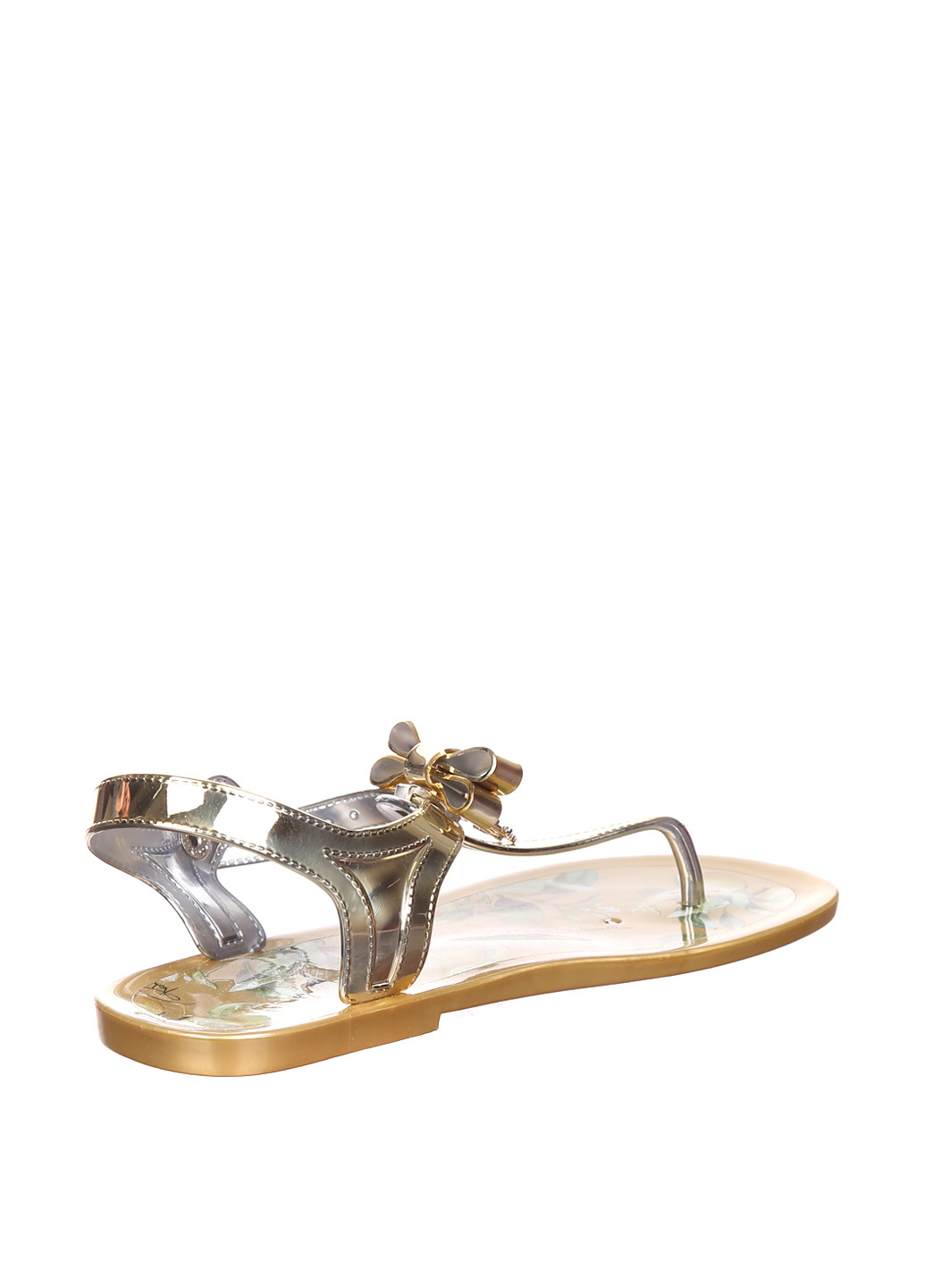 Золотистые кэжуал сандалии Roberto Cavalli с ремешком