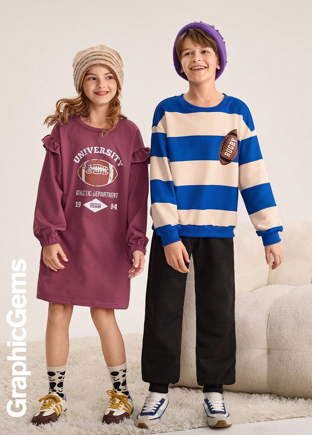 SHEIN свитшот полоска синий кэжуал полиэстер