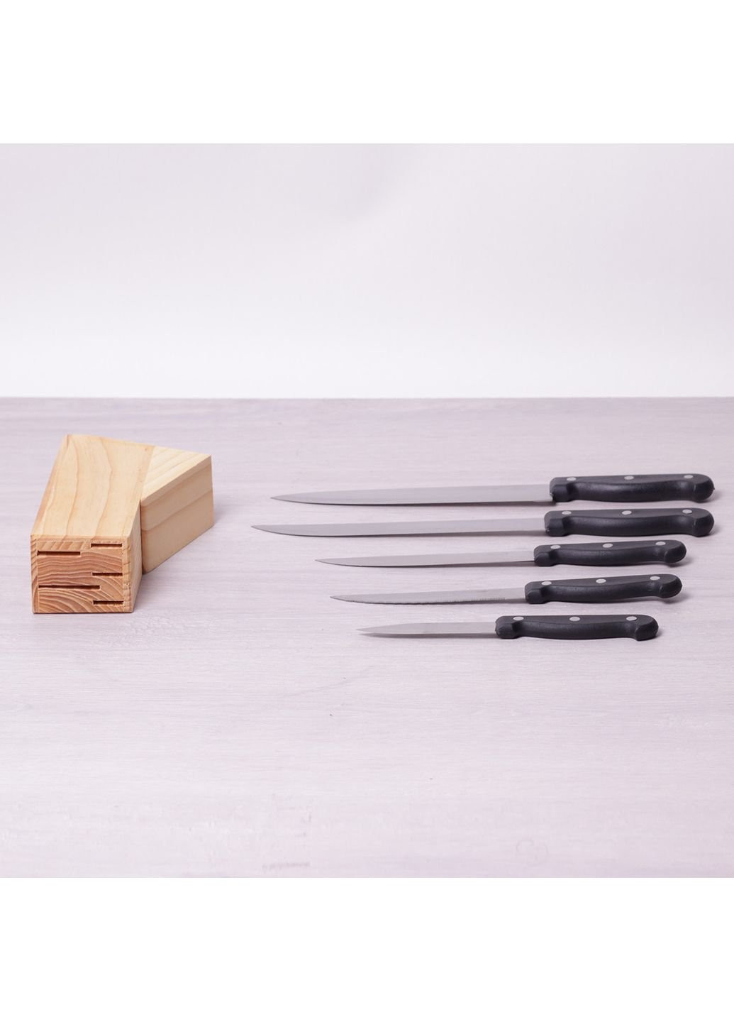Набор кухонных ножей KM-5121 6 предметов Kamille комбинированные,