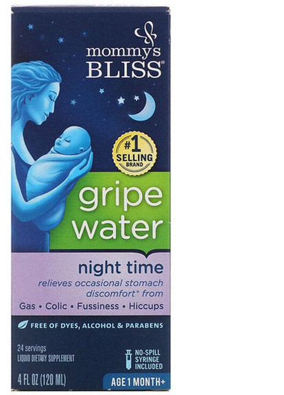 Night Time, Gripe Water, 1 Month+, 4 fl oz 120 ml BAB05410 Mommy's Bliss (256380125)