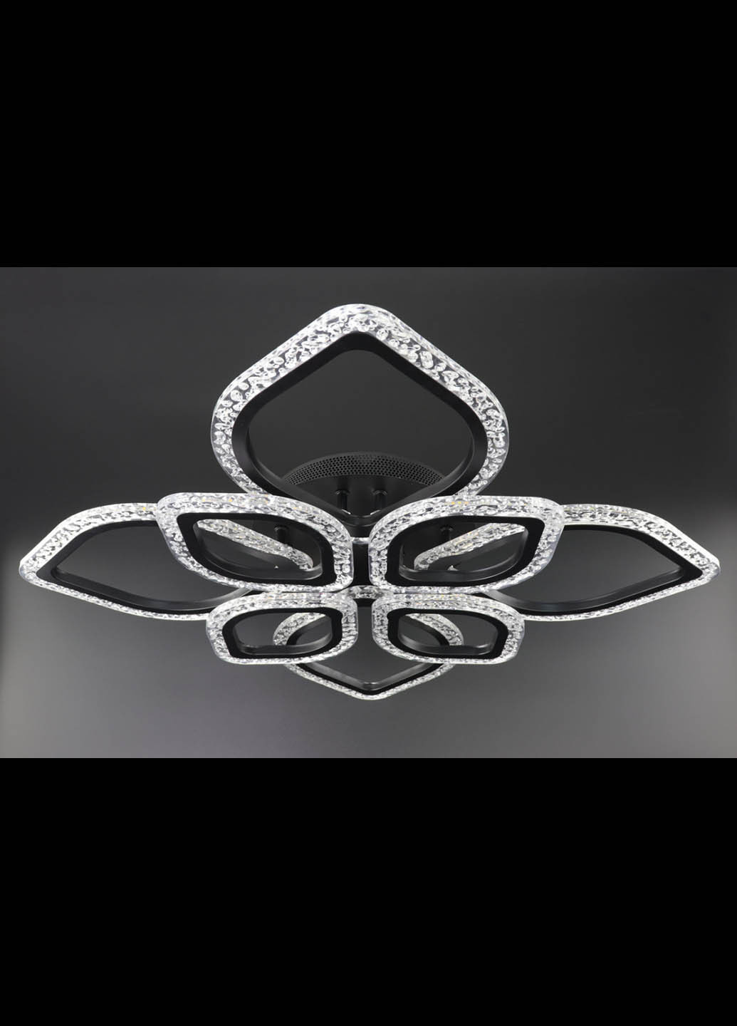 Люстра стельова LED з пультом A2522 / 4 + 4-bk Чорний 10х53х71 см. Handmade (234539622)