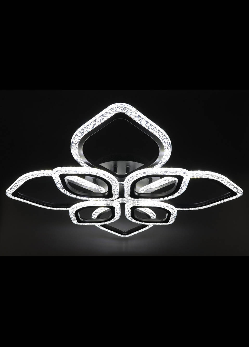 Люстра потолочная LED с пультом A2522/4+4-bk Черный 10х53х71 см. Handmade (234539622)