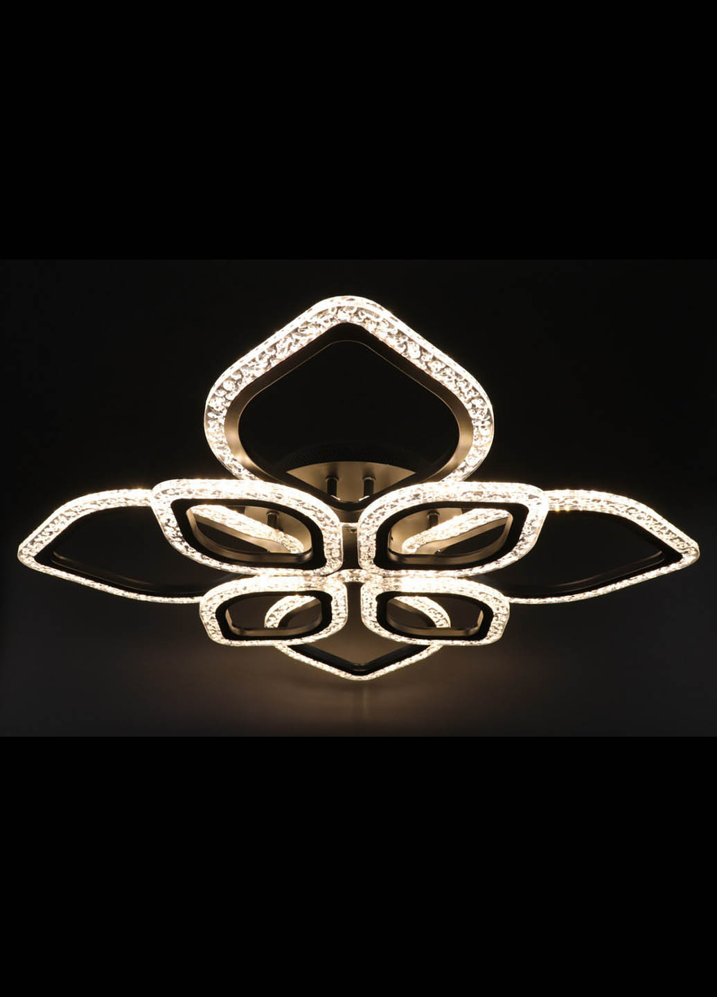 Люстра стельова LED з пультом A2522 / 4 + 4-bk Чорний 10х53х71 см. Handmade (234539622)