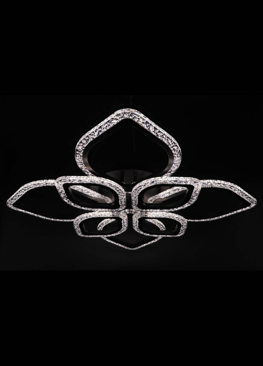 Люстра стельова LED з пультом A2522 / 4 + 4-bk Чорний 10х53х71 см. Handmade (234539622)