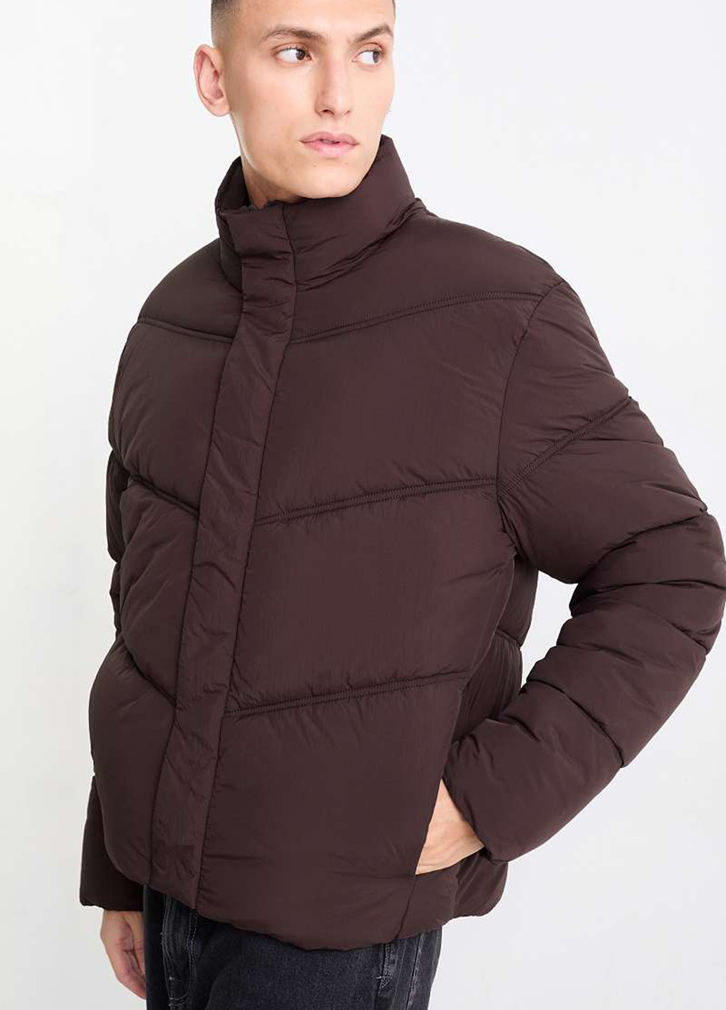 Темно-коричнева демісезонна куртка C&A