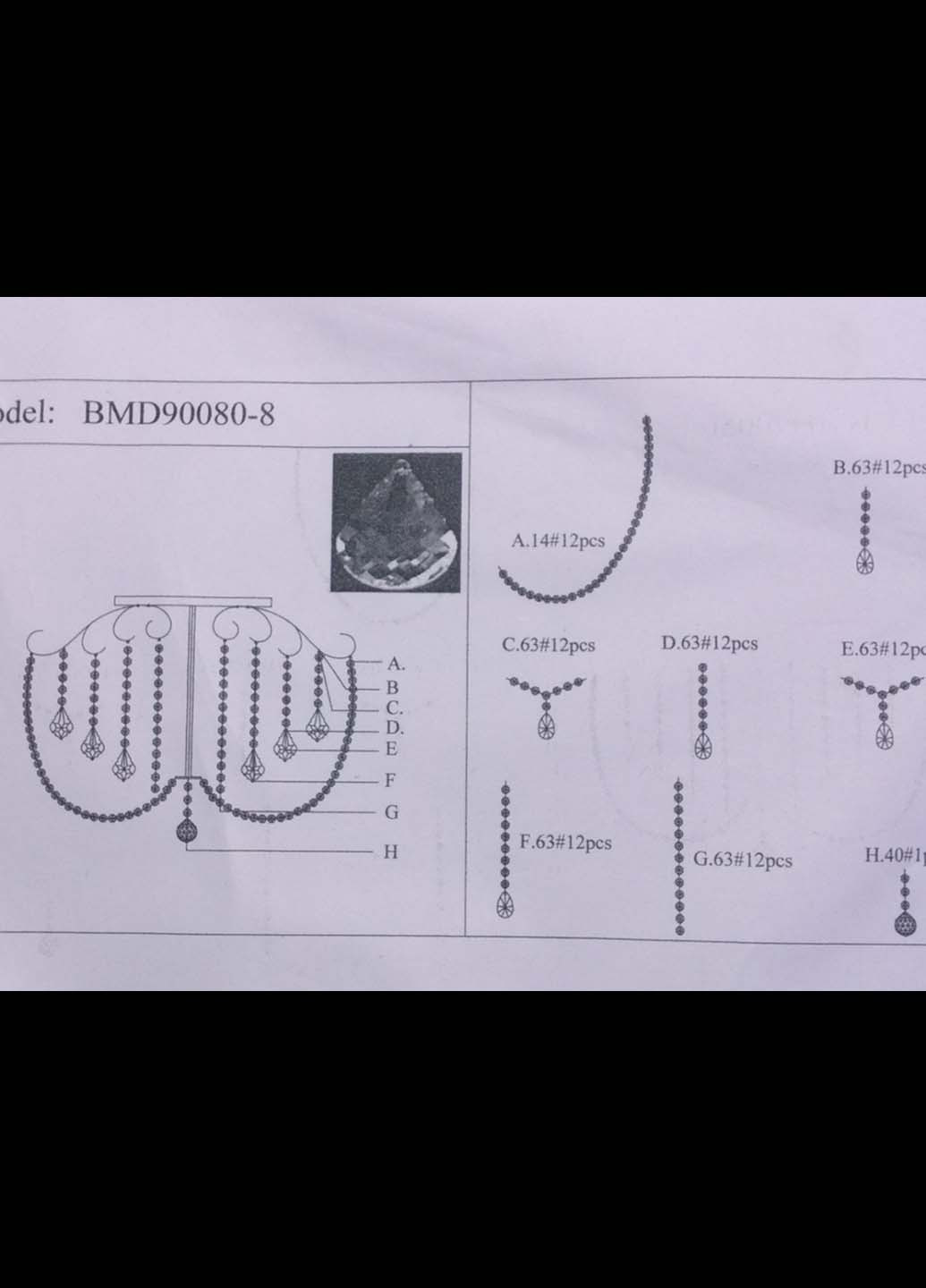 Люстра стельова кришталева з пультом 90080/8 Хром 49х63х63 см. Handmade (234539749)