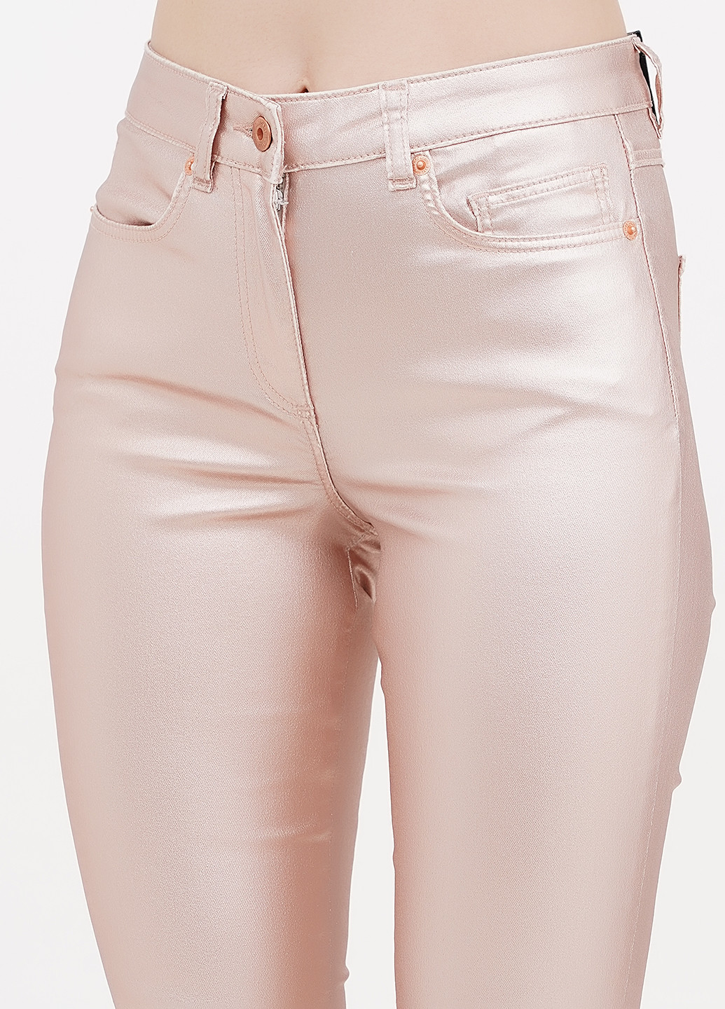 Светло-розовые кэжуал летние зауженные брюки Marc Aurel