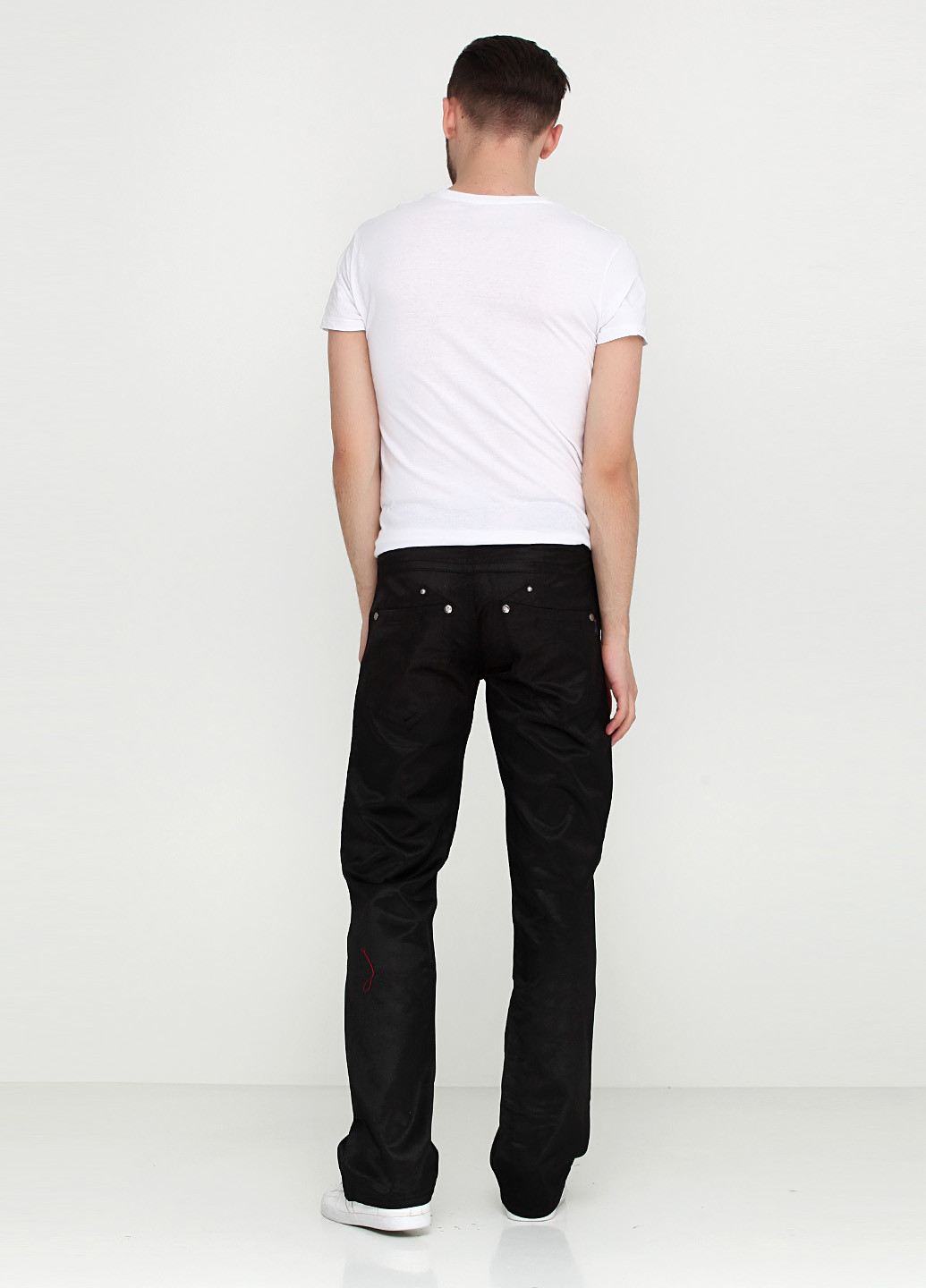 Черные кэжуал демисезонные прямые брюки LS Jeans
