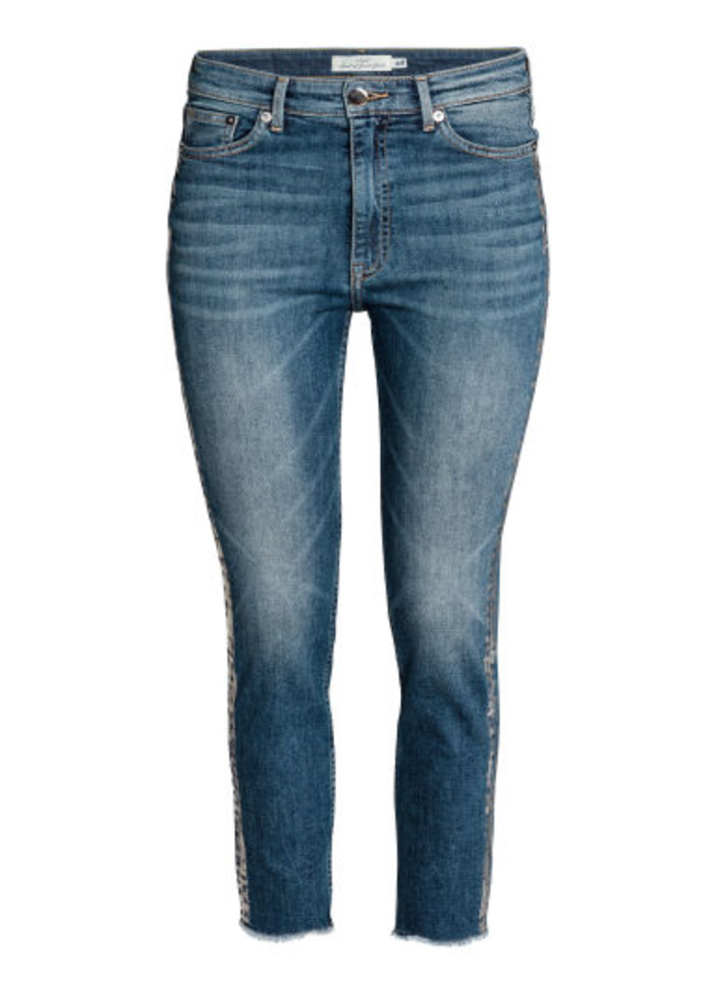 Темно-синие демисезонные скинни брюки H&M