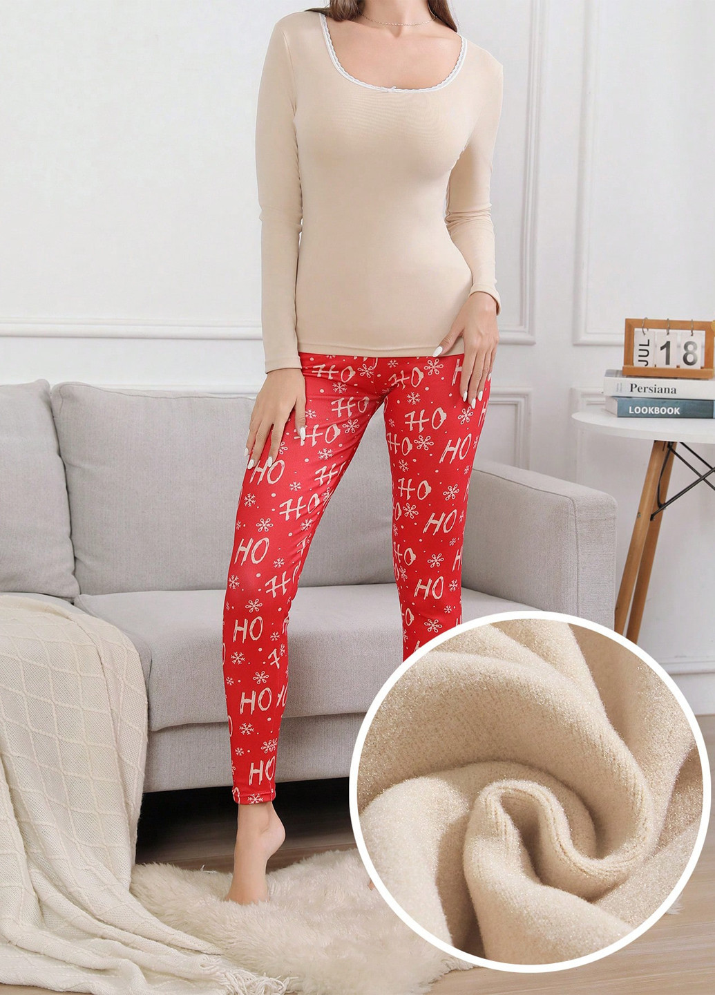 Комбінована всесезон піжама (лонгслів, легінси) лонгслів + легінси SHEIN