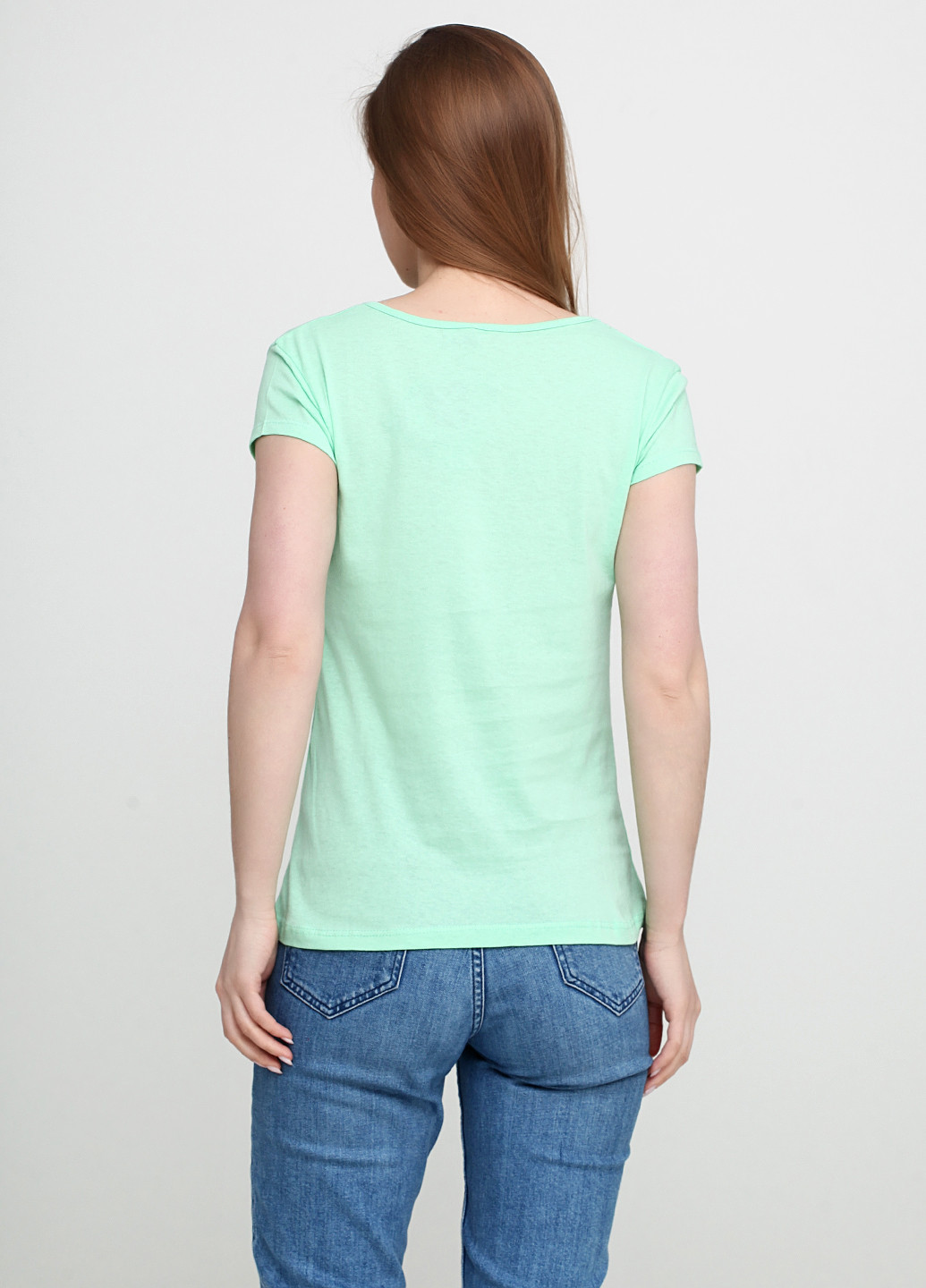 Светло-зеленая летняя футболка OTTODIX