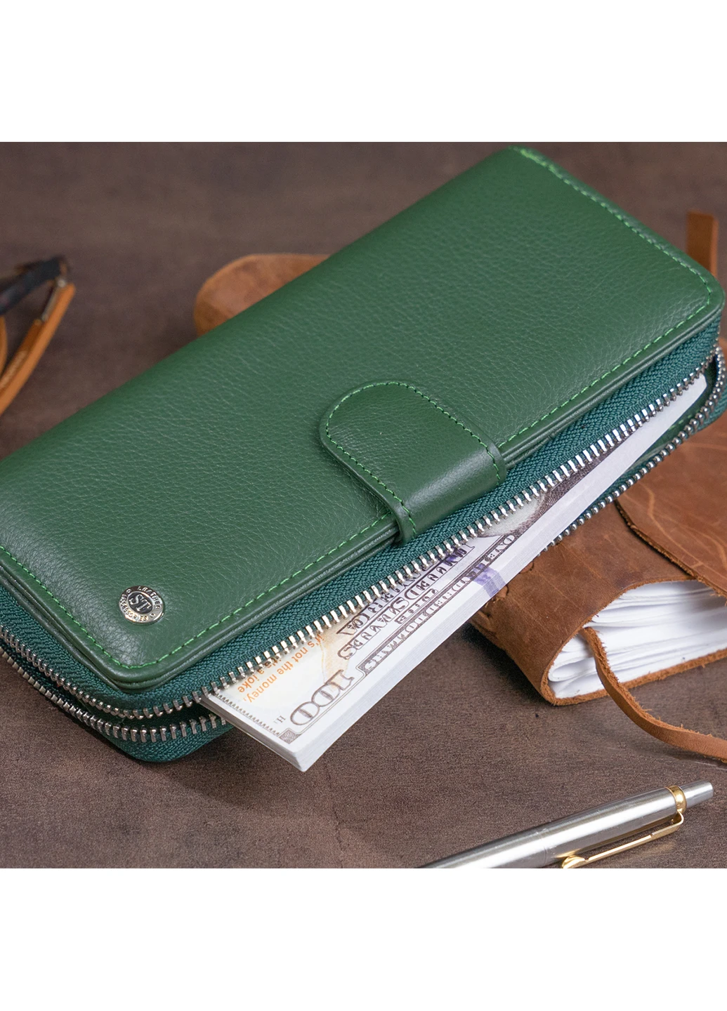 Женский кожаный кошелек 19х9,5х2,5 см st leather (252126761)