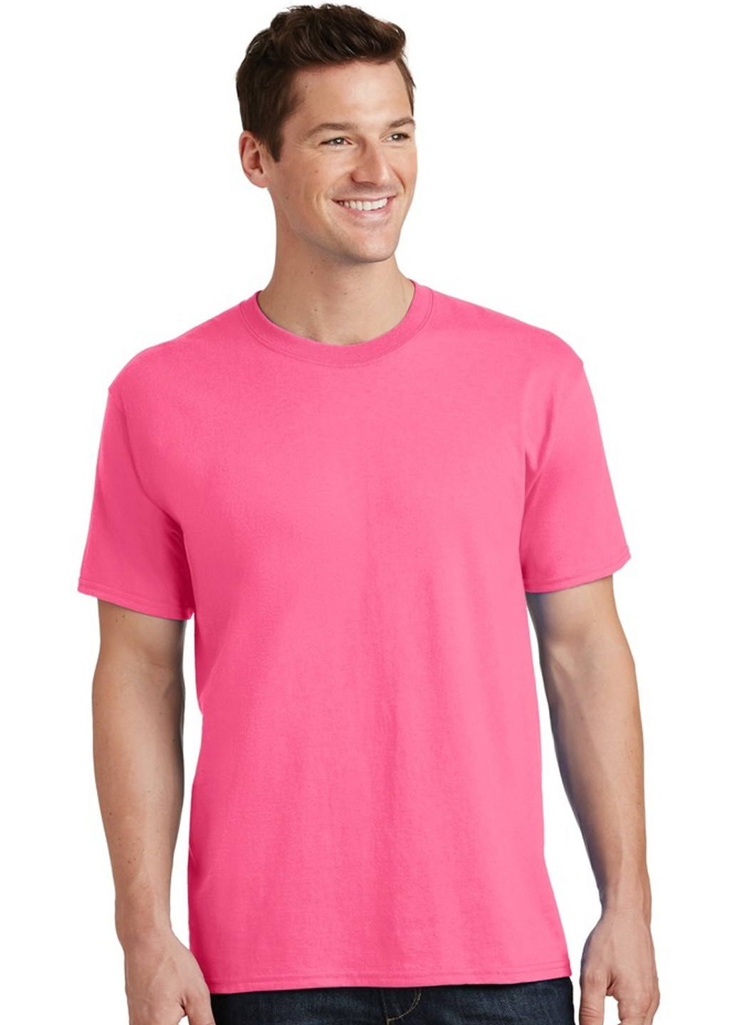 Розовая футболка Port & Company