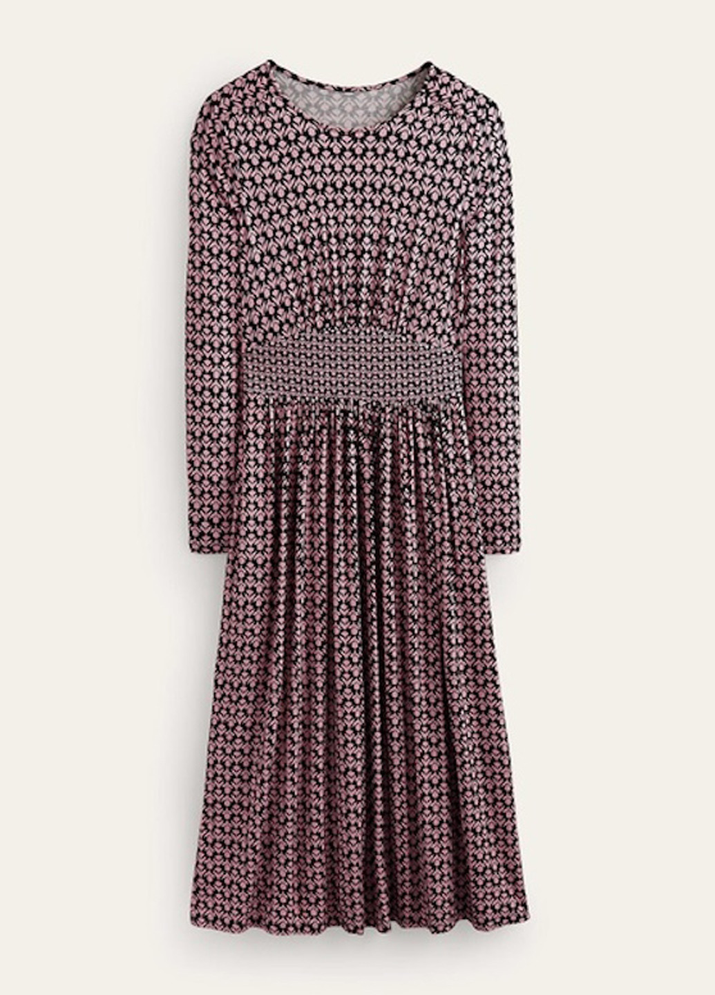 Комбинированное кэжуал платье клеш Boden с абстрактным узором