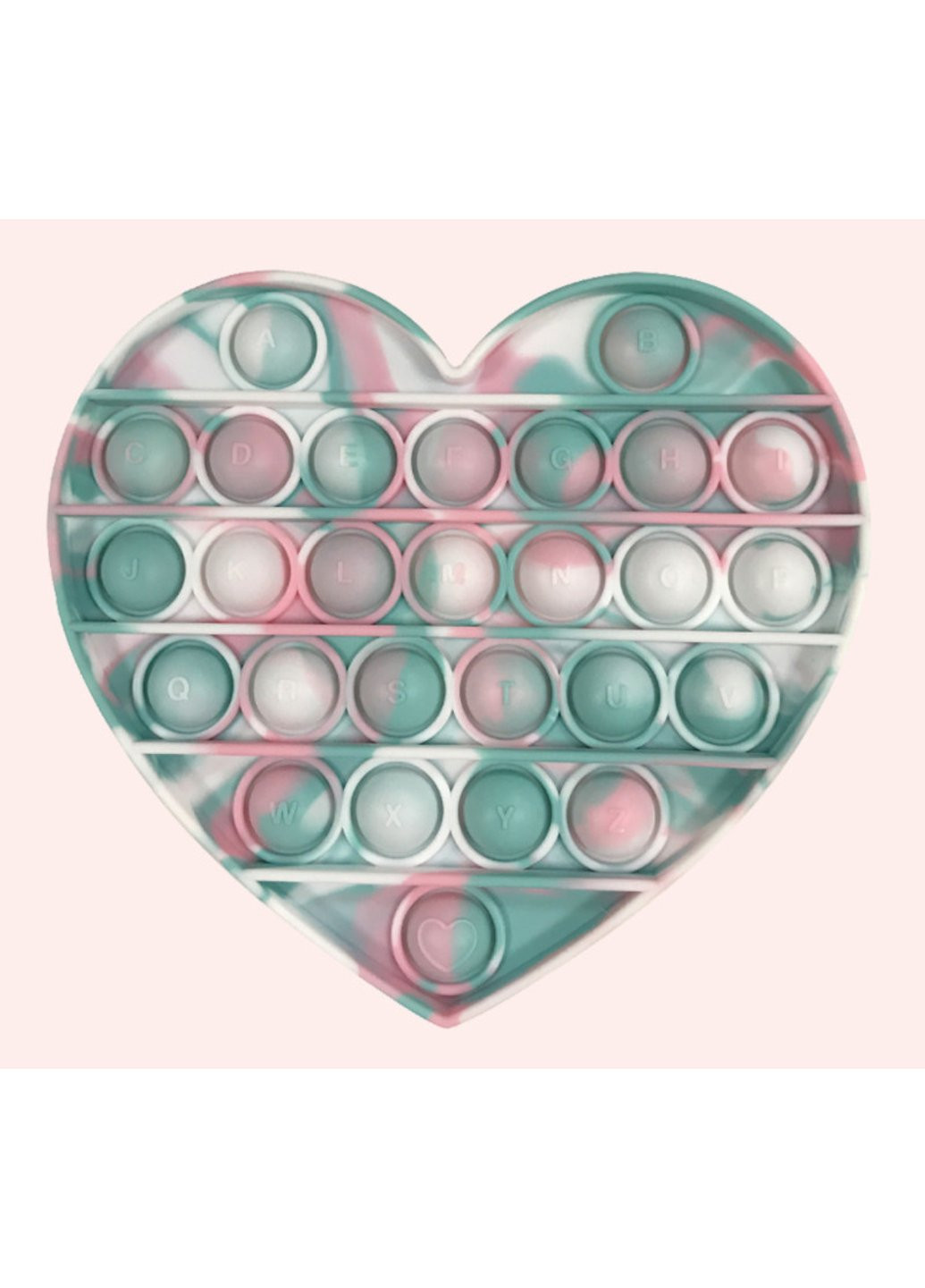 Антистрес іграшка Pop It Бірюзове серце пухирця 5104 Power (254454676)