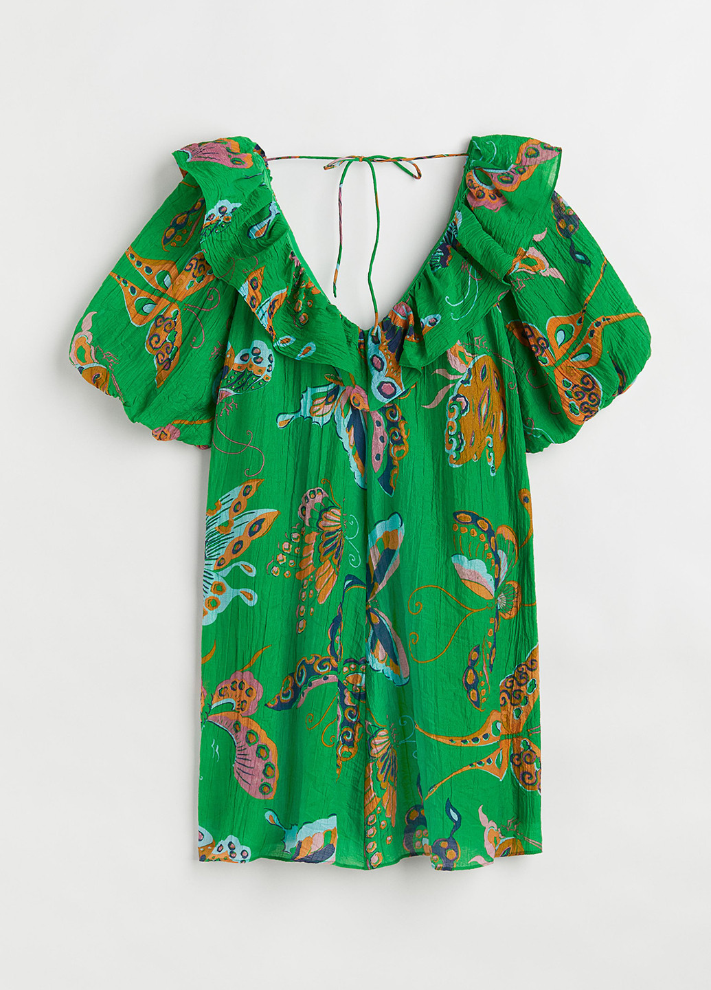 Зелена кежуал сукня а-силует H&M з малюнком