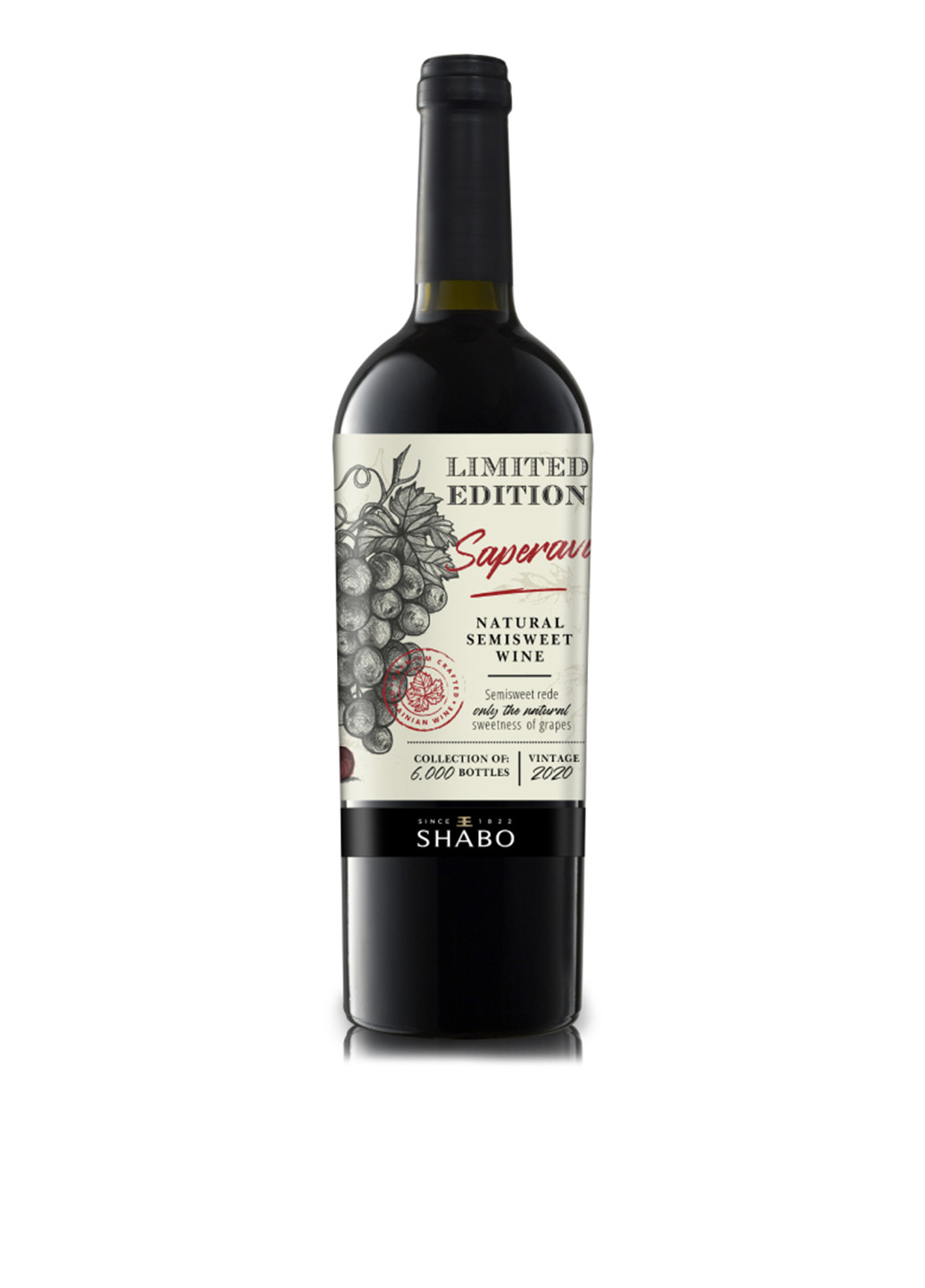 Вино Limited Edition Сапераві природно-напівсолодке червоне, 0,75 л Shabo (253685015)