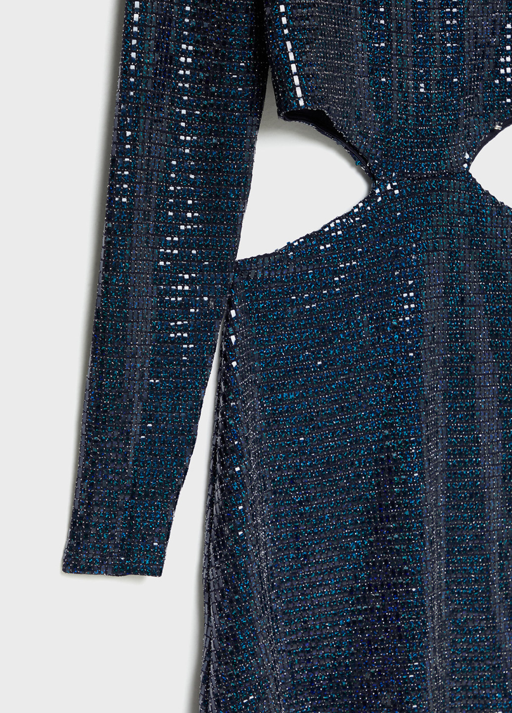 Темно-синее кэжуал, коктейльное платье а-силуэт Stradivarius однотонное