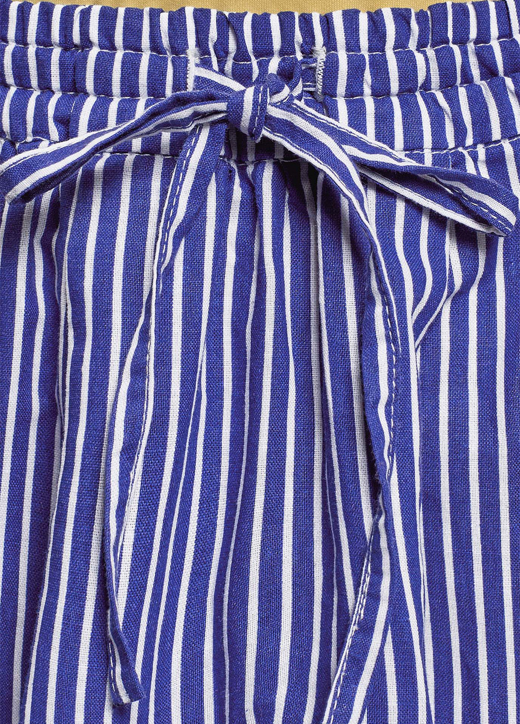 Синяя кэжуал в полоску юбка Oodji клешированная