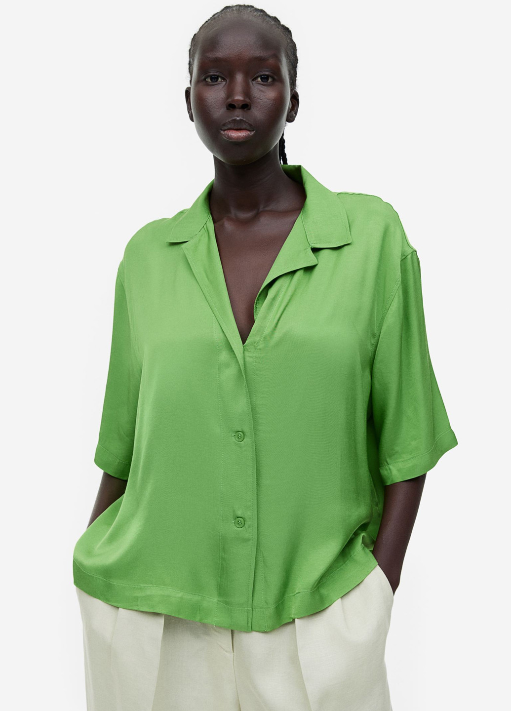 Лаймовая демисезонная блуза H&M