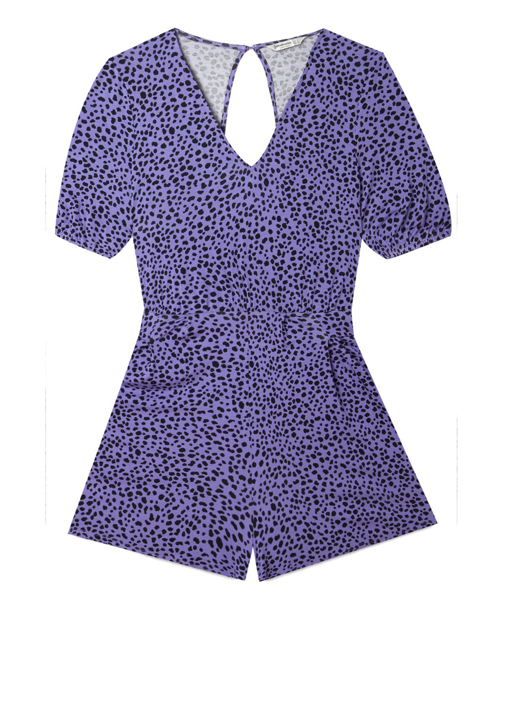 Комбінезон Stradivarius комбінезон-шорти анімалістичні фіолетовий кежуал віскоза