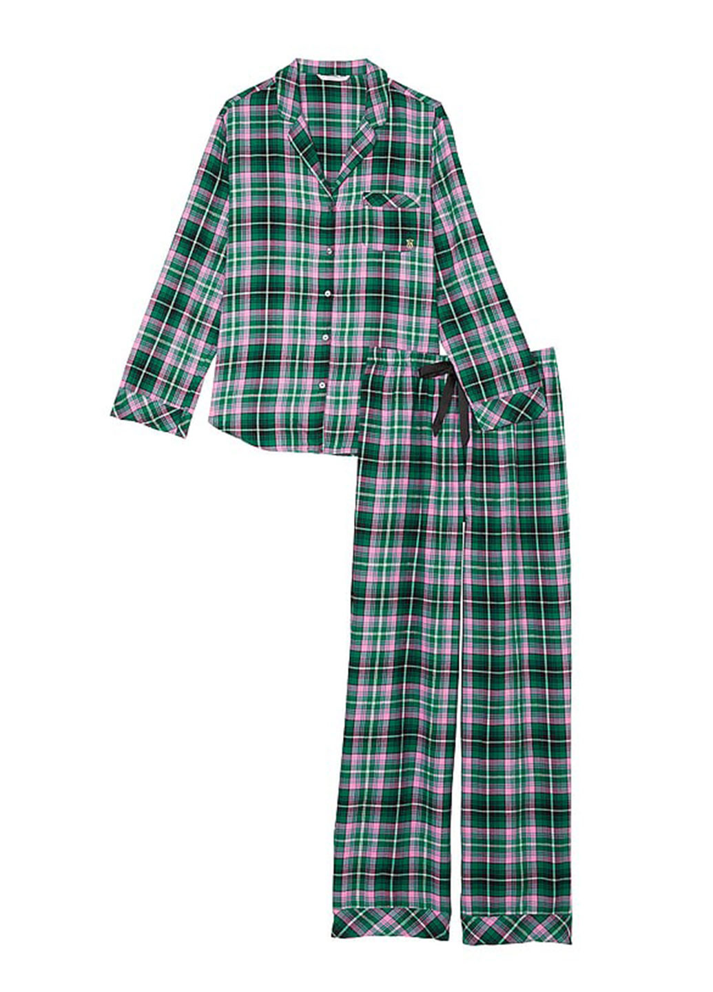 Зеленая всесезон пижама (рубашка, брюки) рубашка + брюки Victoria's Secret