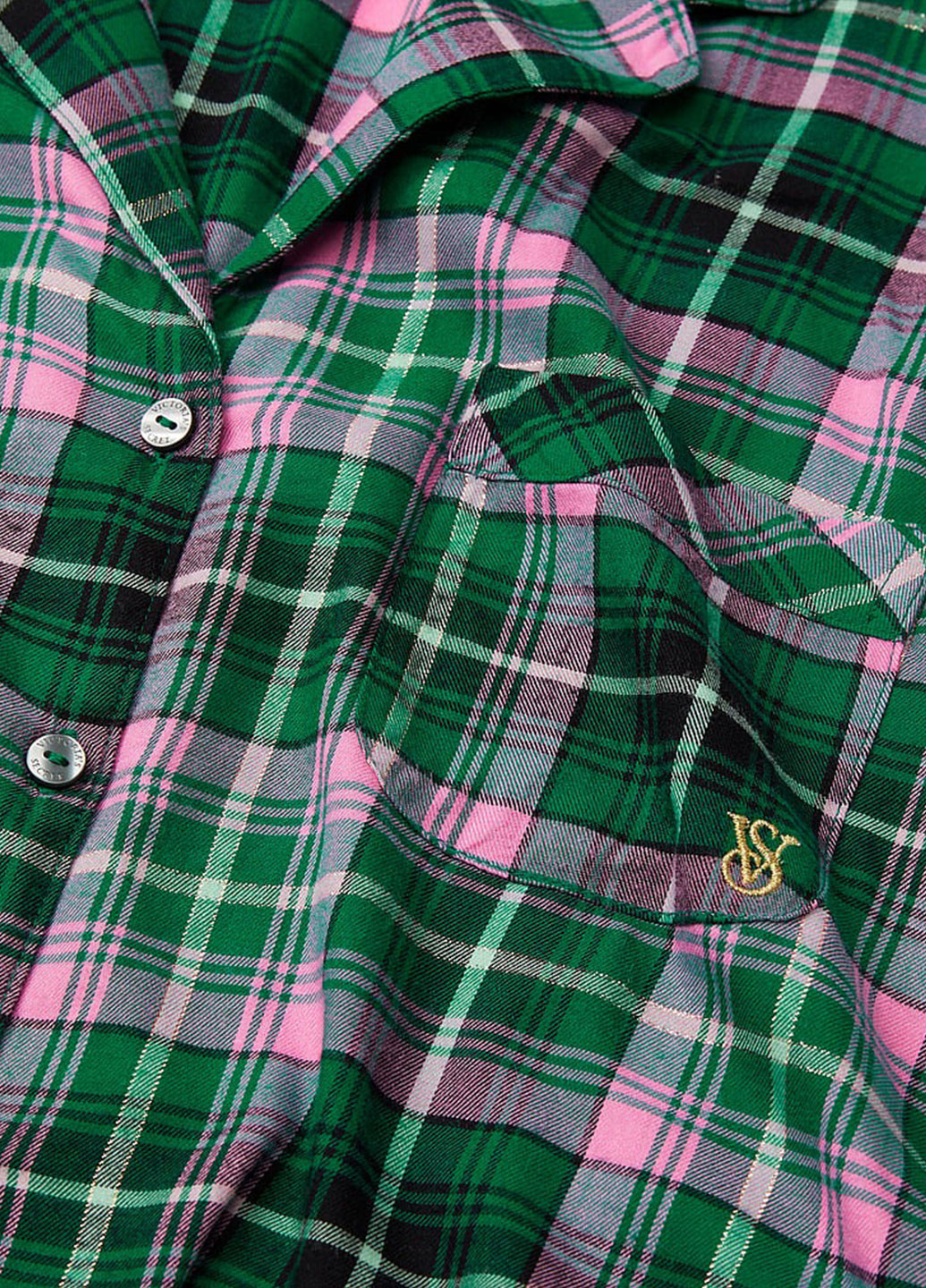Зелена всесезон піжама (сорочка, штани) рубашка + брюки Victoria's Secret