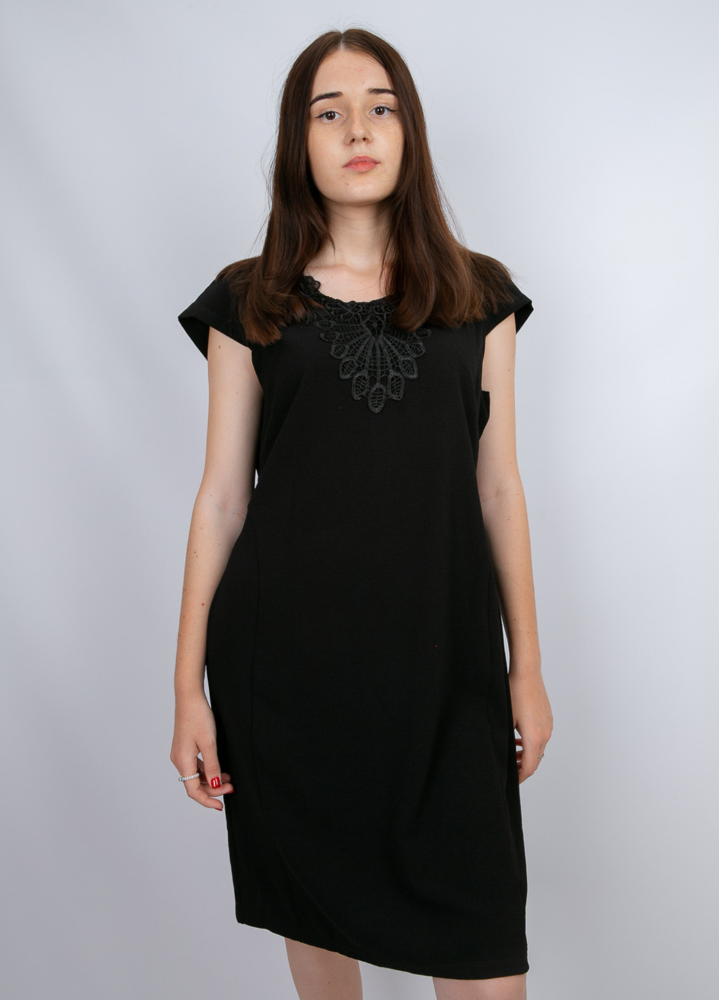 Чорна кежуал сукня Signature Collection однотонна