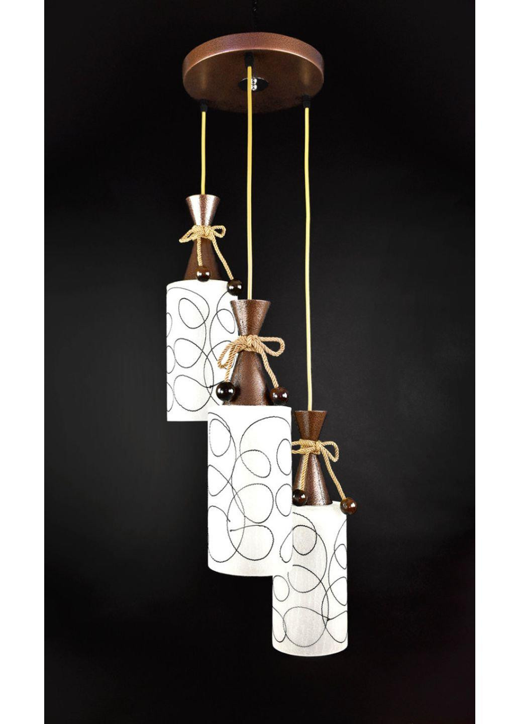 Люстра стельова на 3 лампочки 10120/3 Коричневий 50х30х30 см. Sunnysky (253122261)