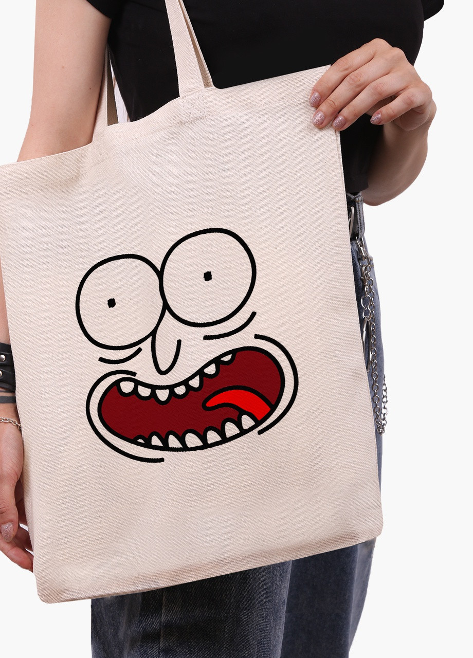 Еко сумка шоппер біла Рік Санчез Рік і Морті (Rick Sanchez Rick and Morty) (9227-2632-WT-1) екосумка шопер 41*35 см MobiPrint (216642242)