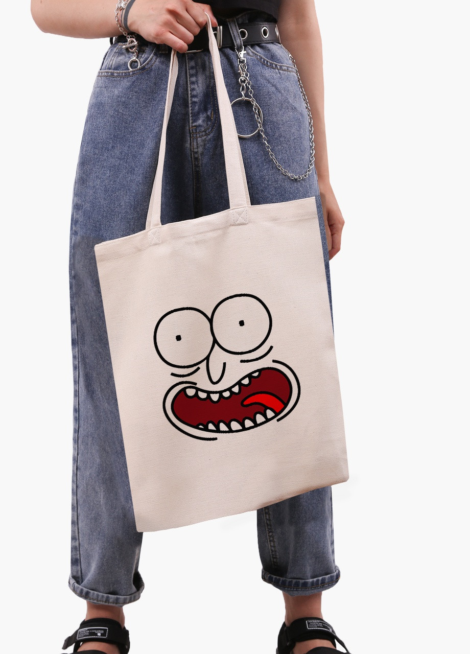 Еко сумка шоппер біла Рік Санчез Рік і Морті (Rick Sanchez Rick and Morty) (9227-2632-WT-1) екосумка шопер 41*35 см MobiPrint (216642242)