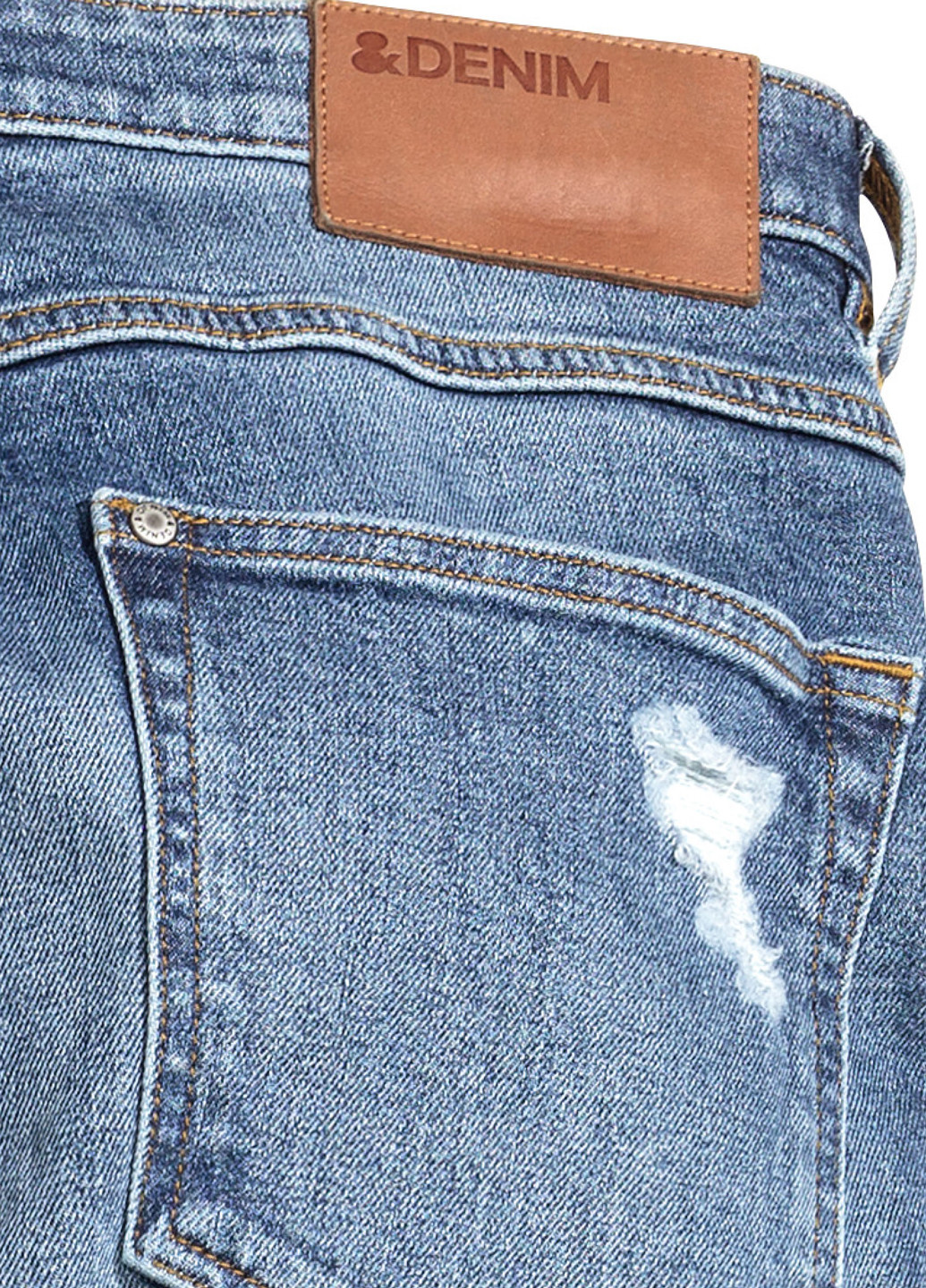 Синие демисезонные прямые джинсы H&M