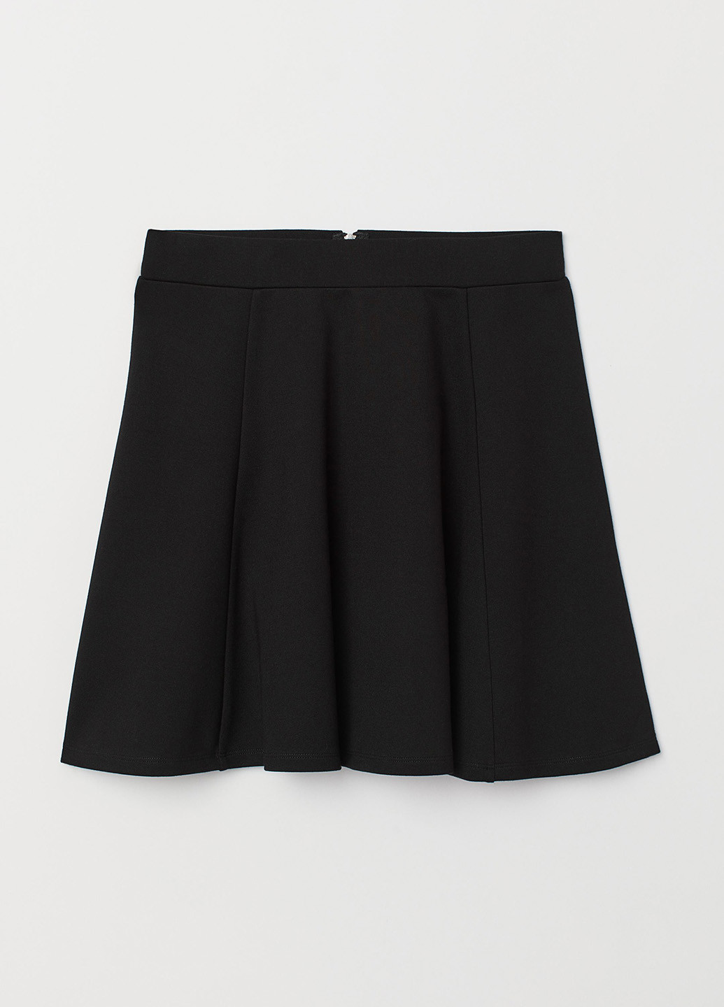 Черная кэжуал однотонная юбка H&M клешированная