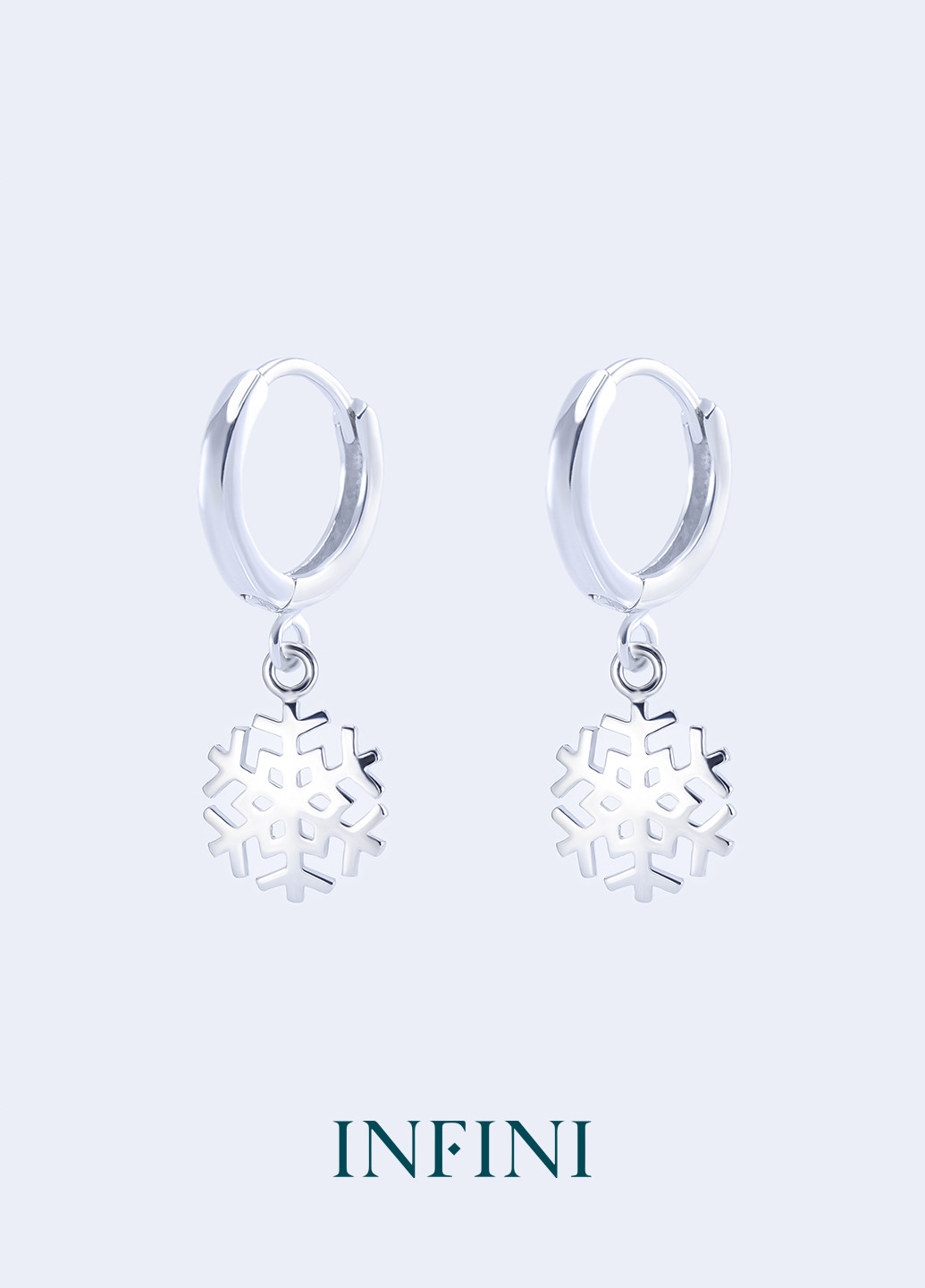 Сережки срібні Infini со снежинками (251126750)
