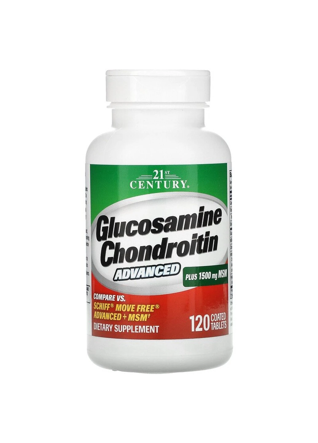 Глюкозамин хондроитин Glucosamine Chondroitin Advanced 120 таблеток 21st Century (255410440)
