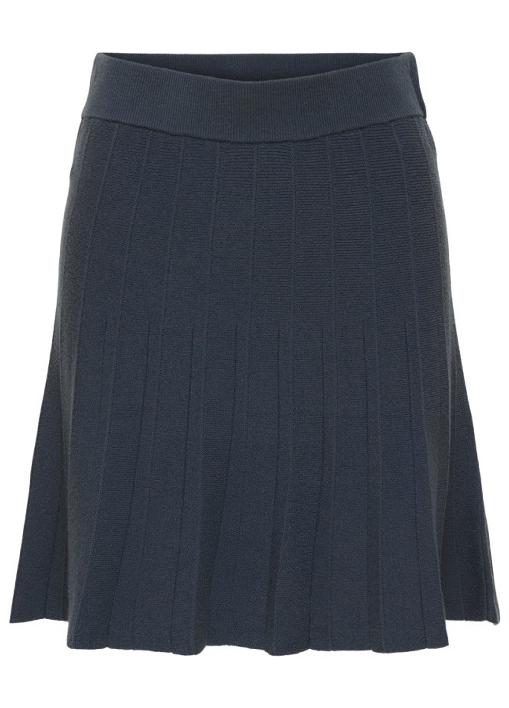 Серо-синяя кэжуал однотонная юбка Only а-силуэта (трапеция)