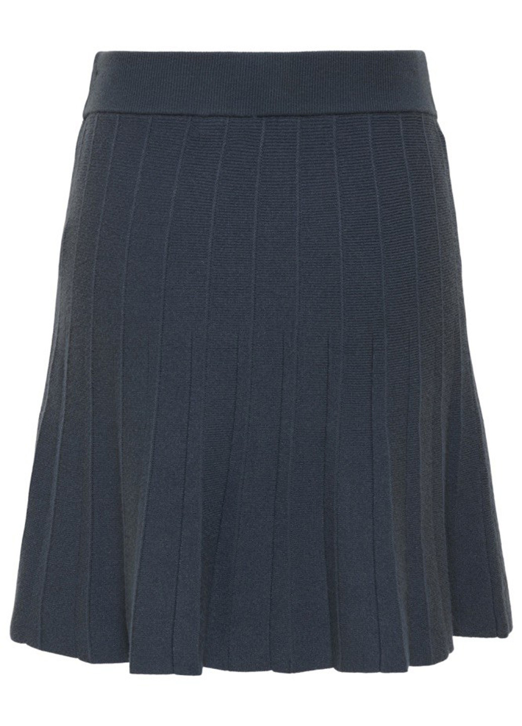 Серо-синяя кэжуал однотонная юбка Only а-силуэта (трапеция)