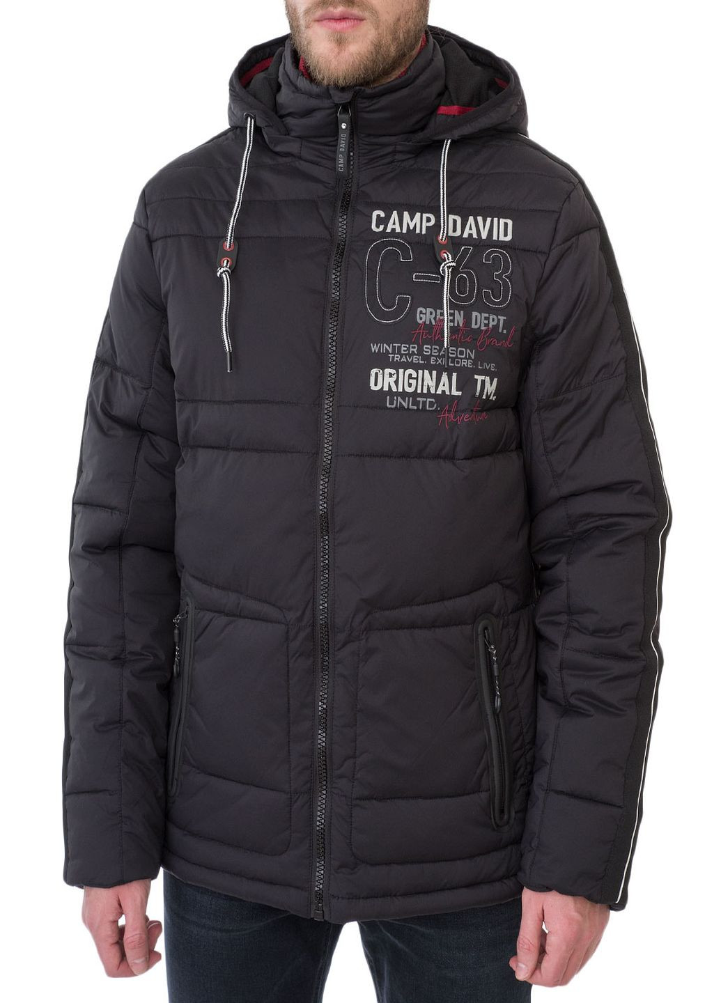 Черная зимняя куртка Camp David