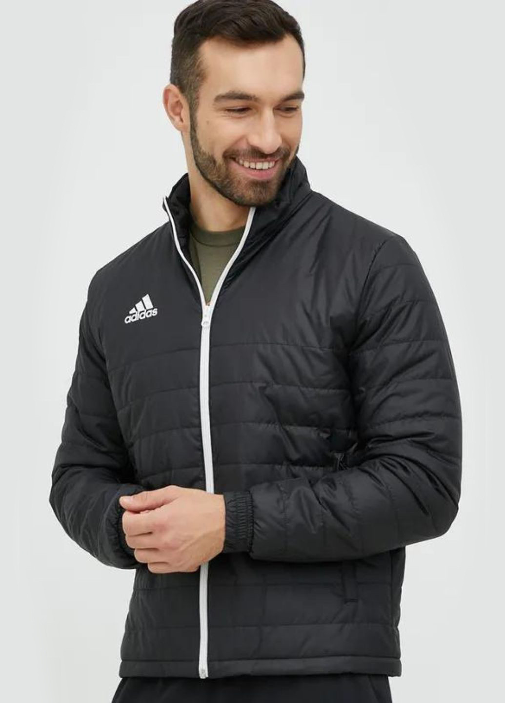 Чорна демісезонна куртка ib6070 adidas ENTRADA 22 Light Jacket