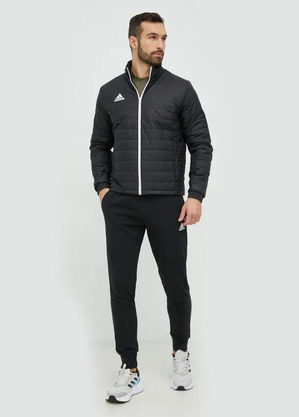 Чорна демісезонна куртка ib6070 adidas ENTRADA 22 Light Jacket