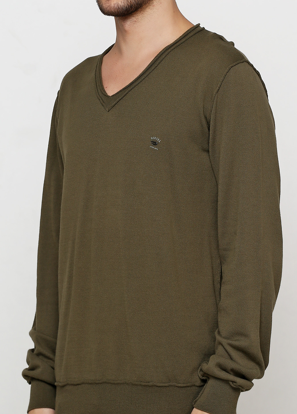Оливковый (хаки) демисезонный пуловер пуловер Diesel