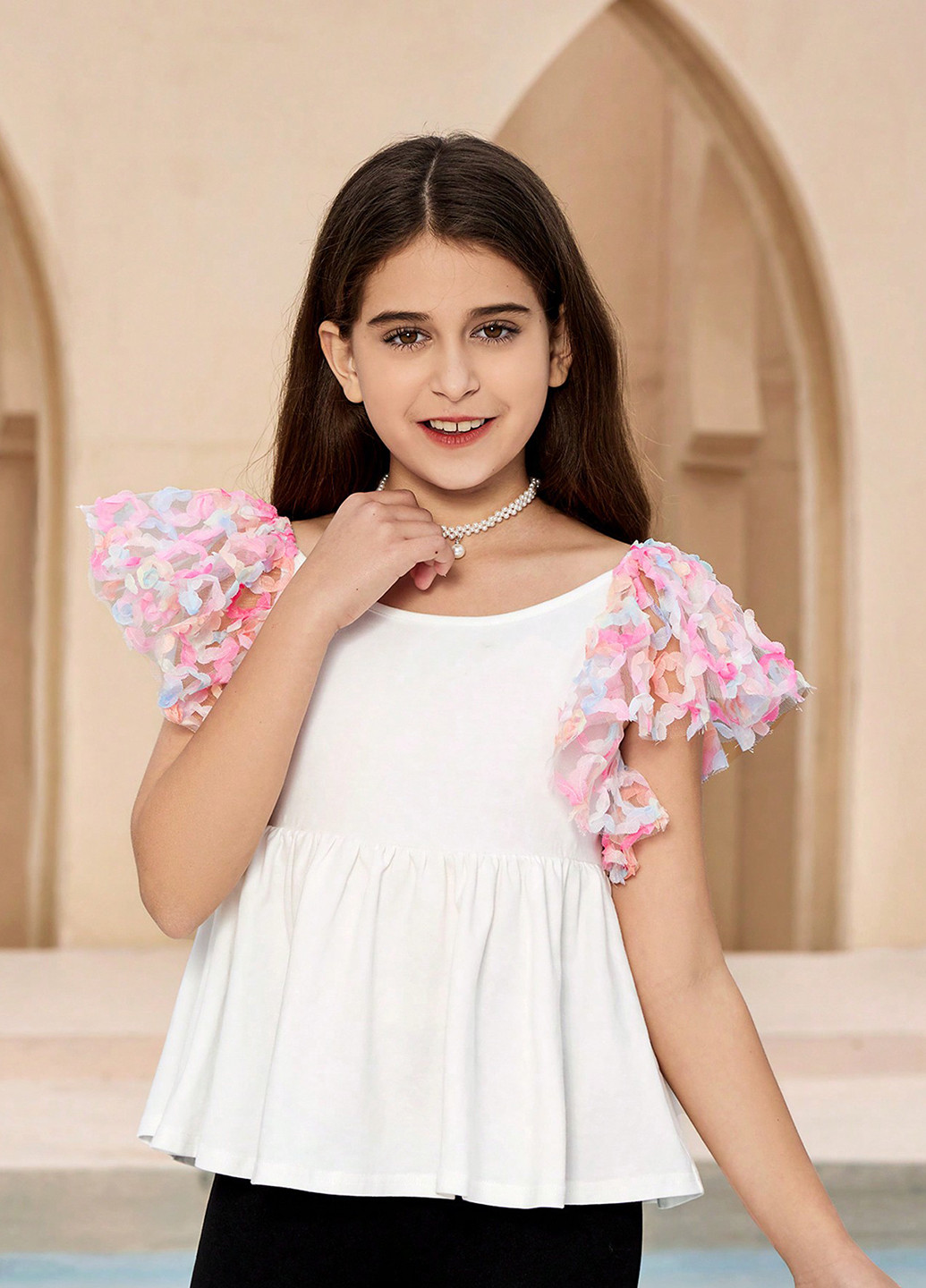 Біла літня футболка SHEIN