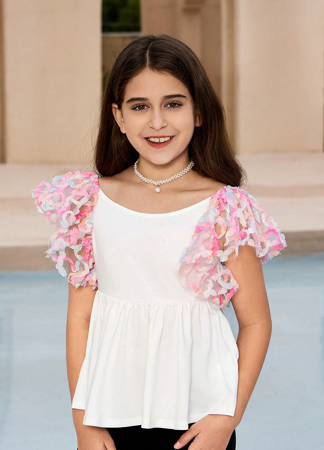 Біла літня футболка SHEIN