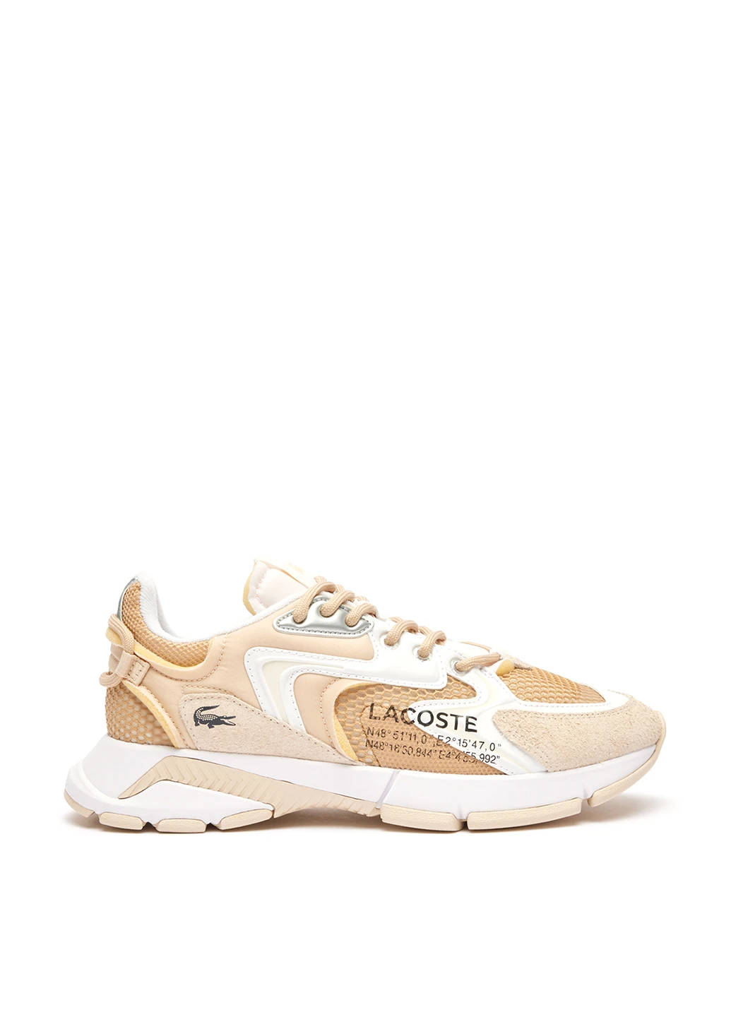 Бежеві кросівки всесезон Lacoste L003 Neo