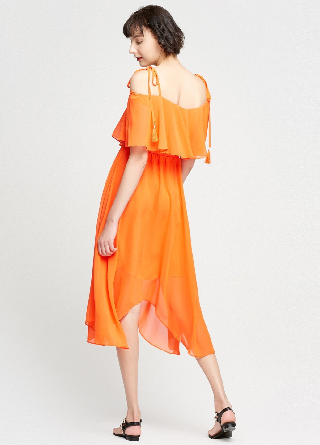 Оранжевое платье Only