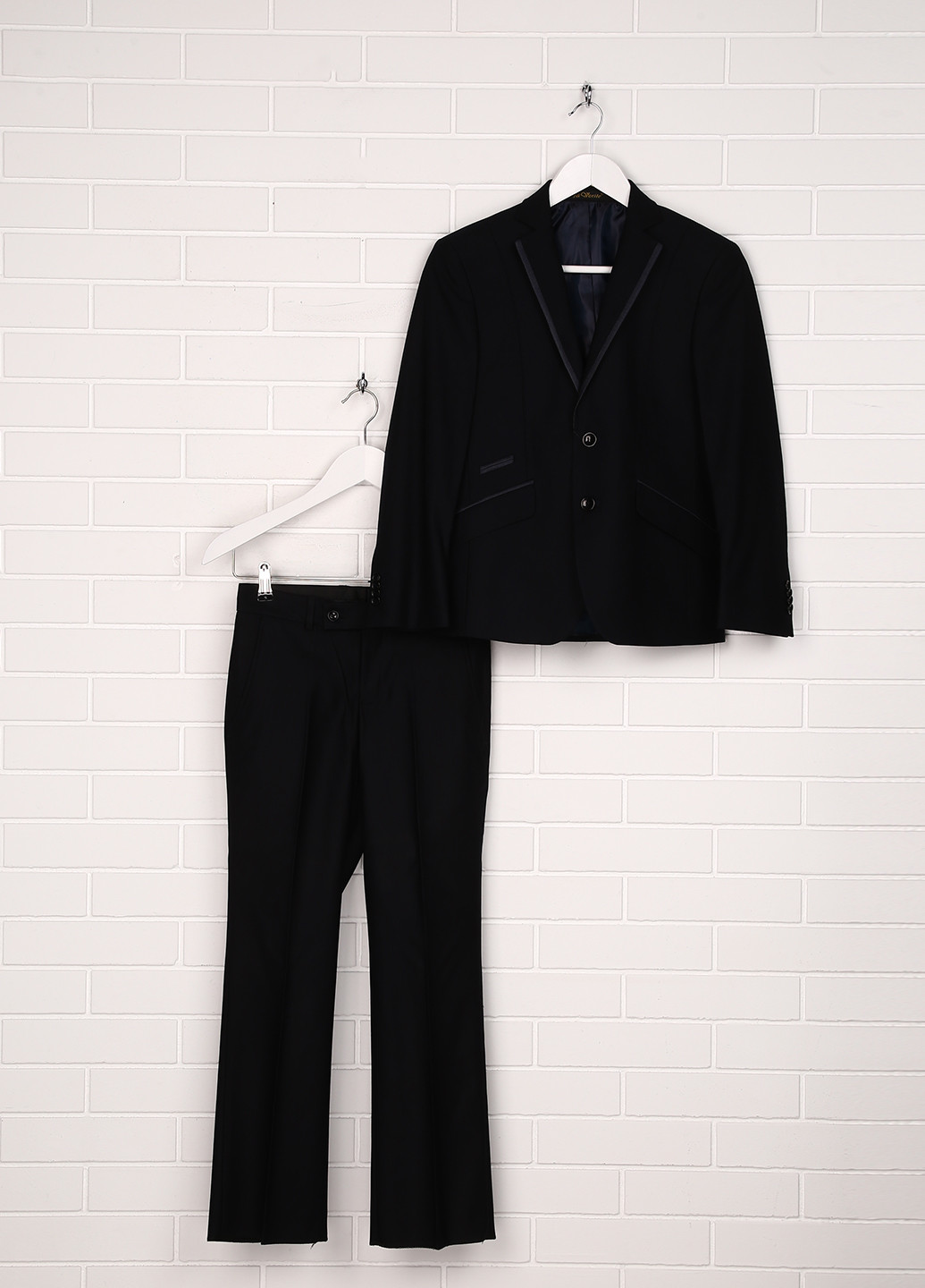 Чорний демісезонний костюм (піджак, брюки) брючний Favorite