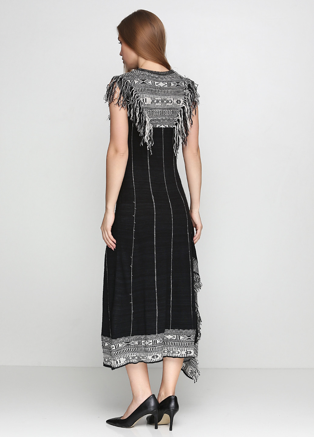 Черное кэжуал платье Ralph Lauren с абстрактным узором